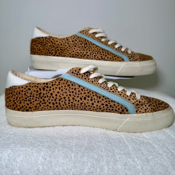 Madewell Sidewalk Low-Top Sneakers in Spotted‎ Calf Hair Faraway Sky Multi 9.5 - Picture 3 of 9